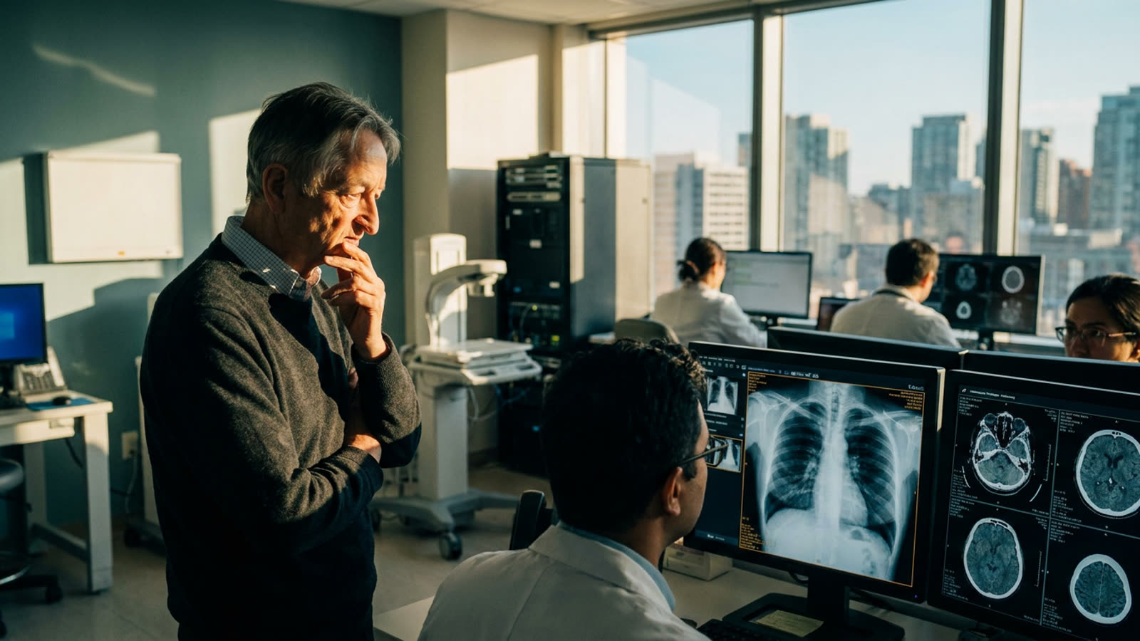 The radiologist who reads 200 chest X-rays a day now has an AI colleague. Medicine's most visual specialty is becoming its most algorithmic