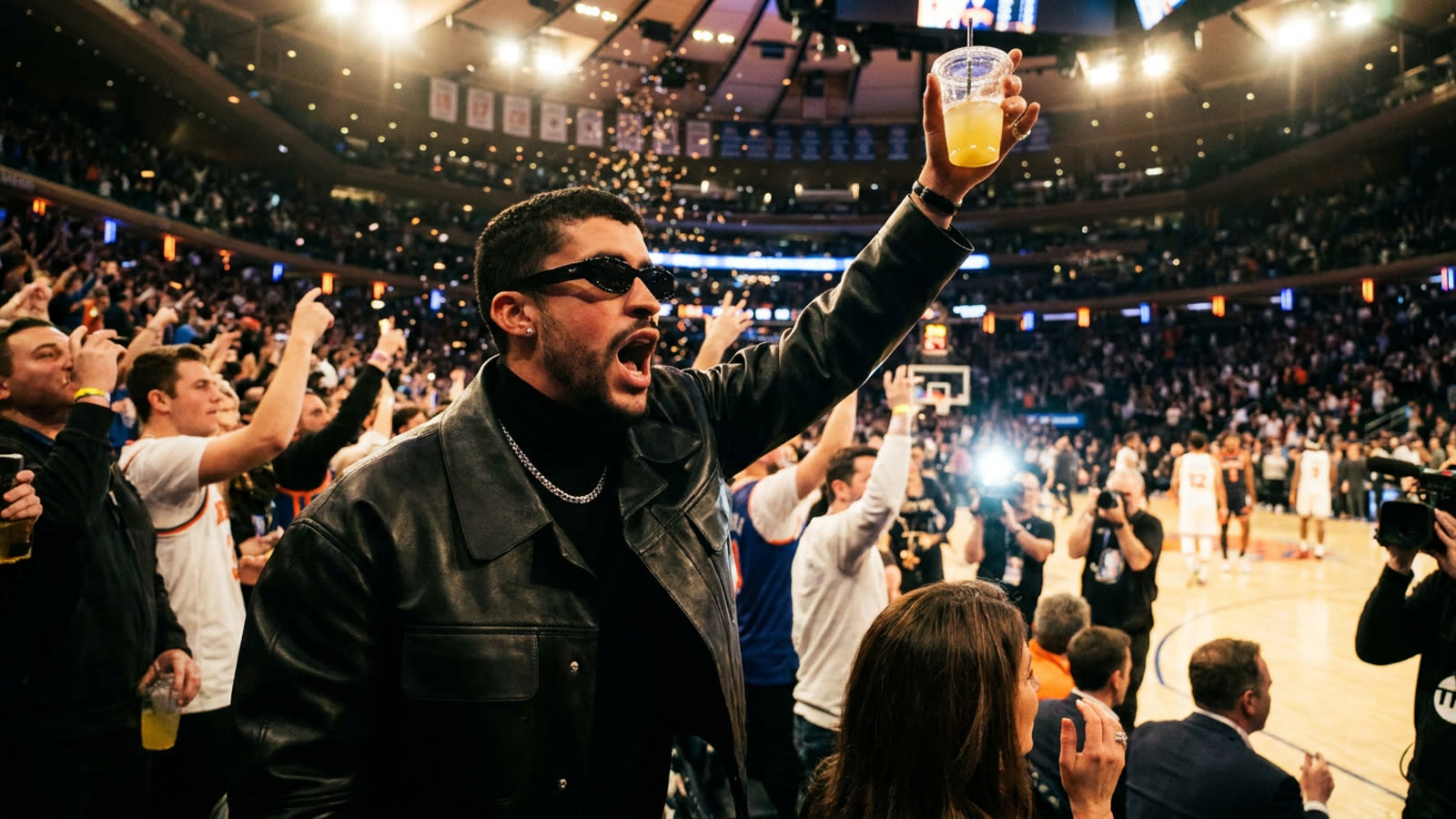 The Knicks won a championship and the internet remembered how to feel. Bad Bunny, Dirk Nowitzki, and half of New York's celebrity class reminded us sports still matter.
