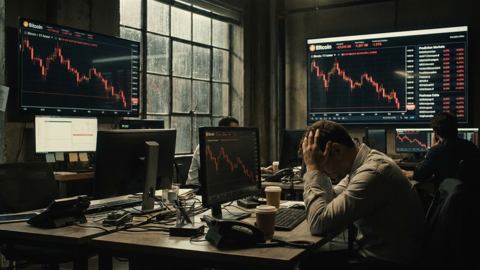 Prediction markets are pricing in a Bitcoin crash. The smart money isn't panicking yet.