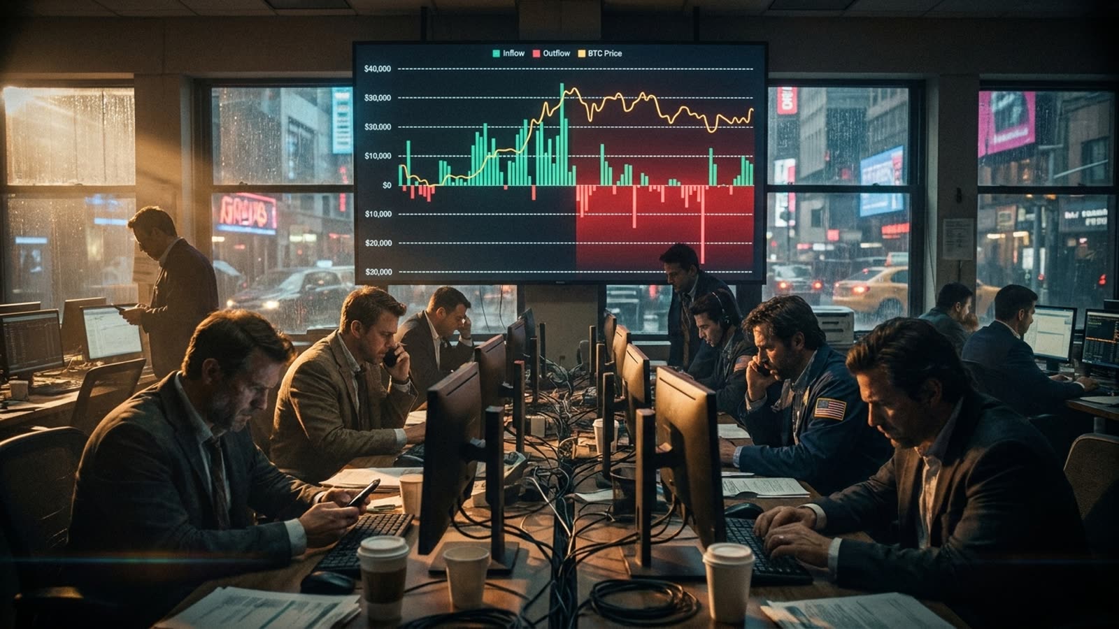 Bitcoin ETFs hemorrhage billions as Treasury yields crush rate-cut dreams. The institutional honeymoon is over.