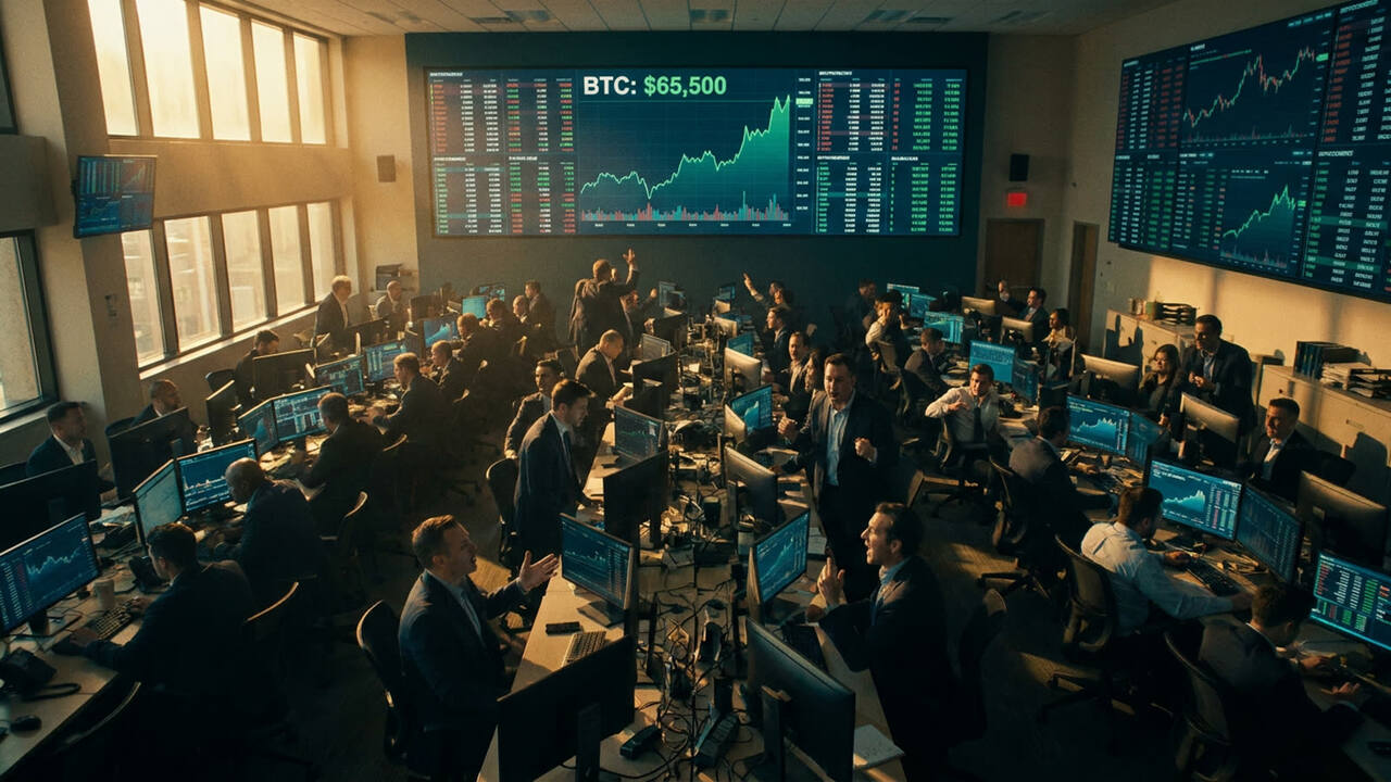 Bitcoin crosses $65,500 as geopolitical risk fades. The correlation trade is back.