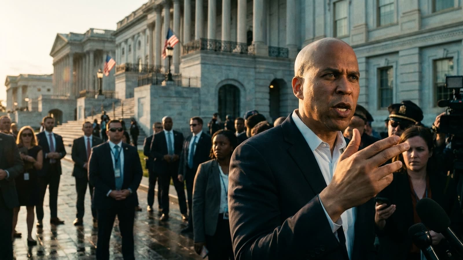 Cory Booker calls Trump a fool on Iran. He may be the only Democrat willing to say it.