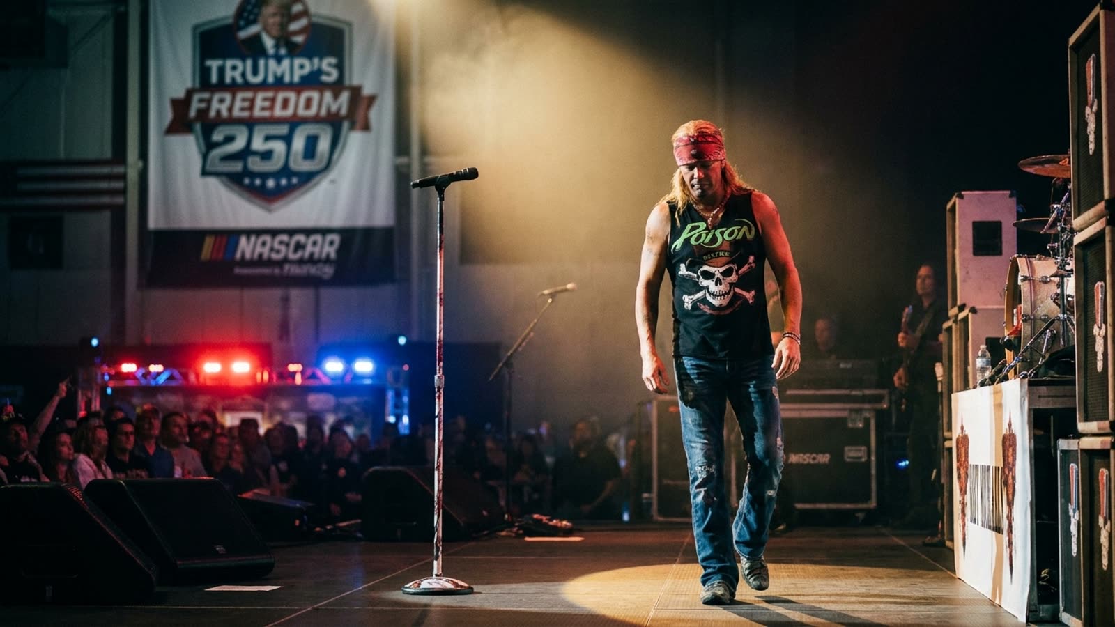 Bret Michaels walks away from Trump's Freedom 250 concert. The hair-metal era's last political innocent has finally picked a side.