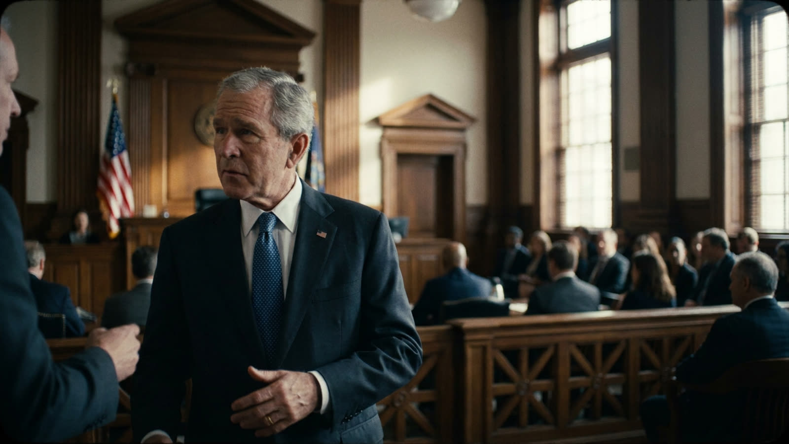 George W. Bush delivered a eulogy for Jimmy Carter. He was talking to someone else.
