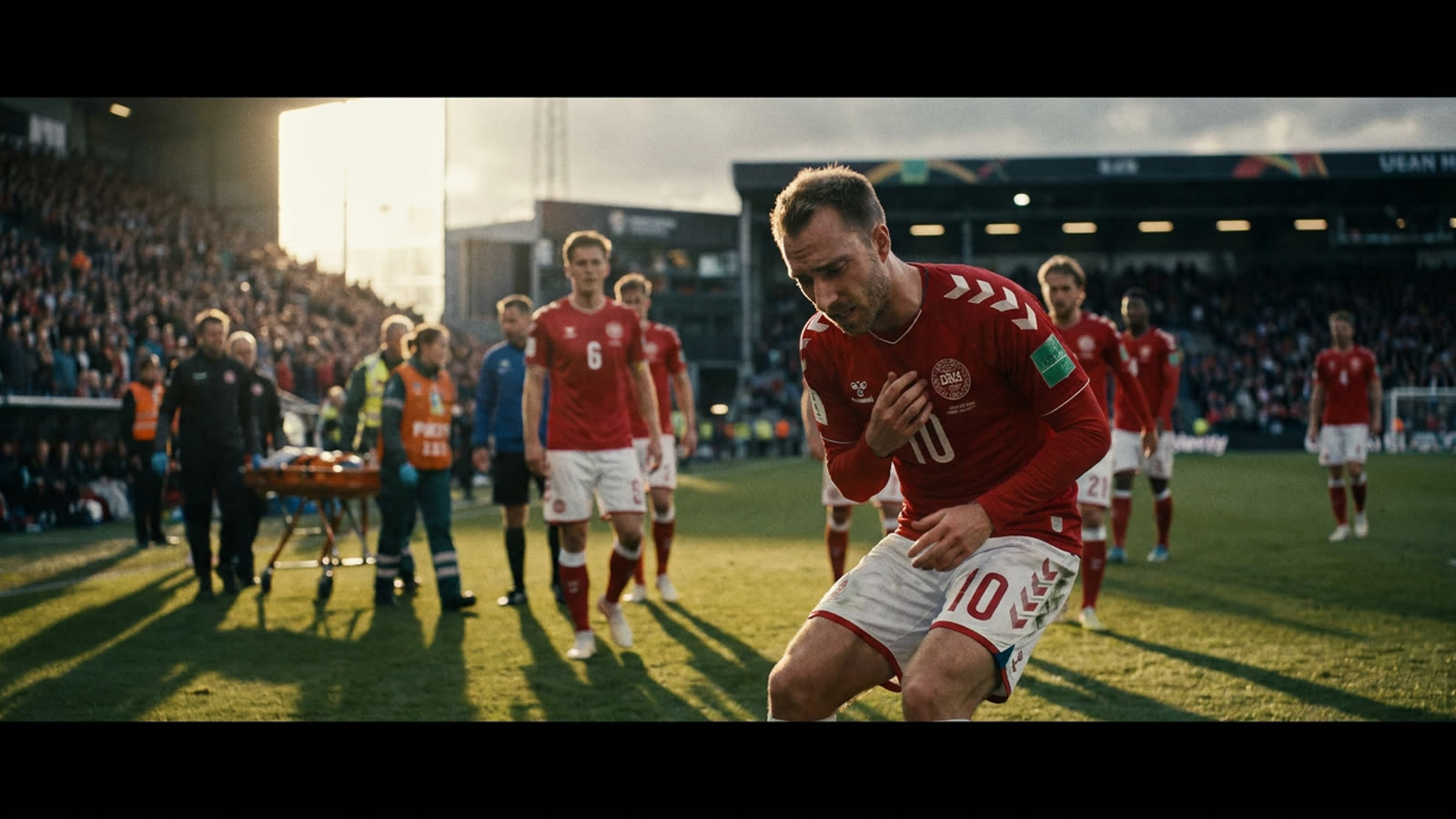 Football holds its breath for Christian Eriksen, again. The Denmark midfielder collapses on the pitch nearly five years after Euro 2020.