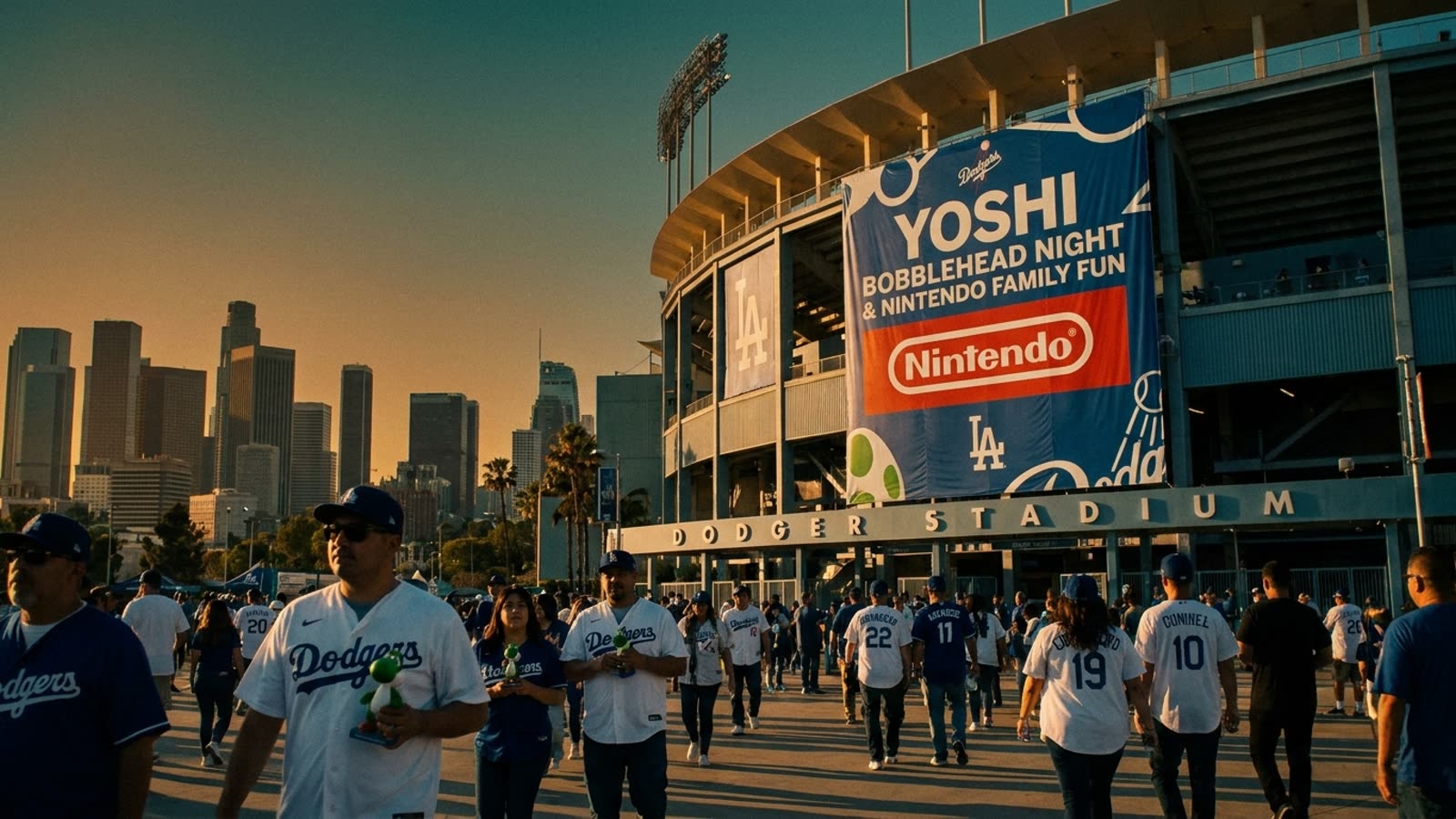 The Dodgers gave away Yoshi bobbleheads. Nintendo's quiet conquest of American sports culture continues.