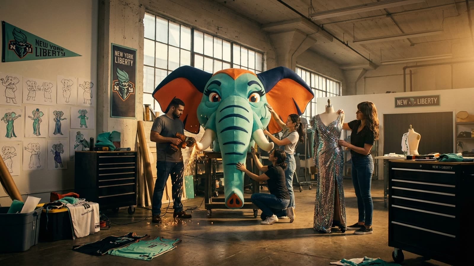 A Seven-Foot Elephant Became Whitney Houston. The WNBA's Mascot Culture Has Officially Ascended.