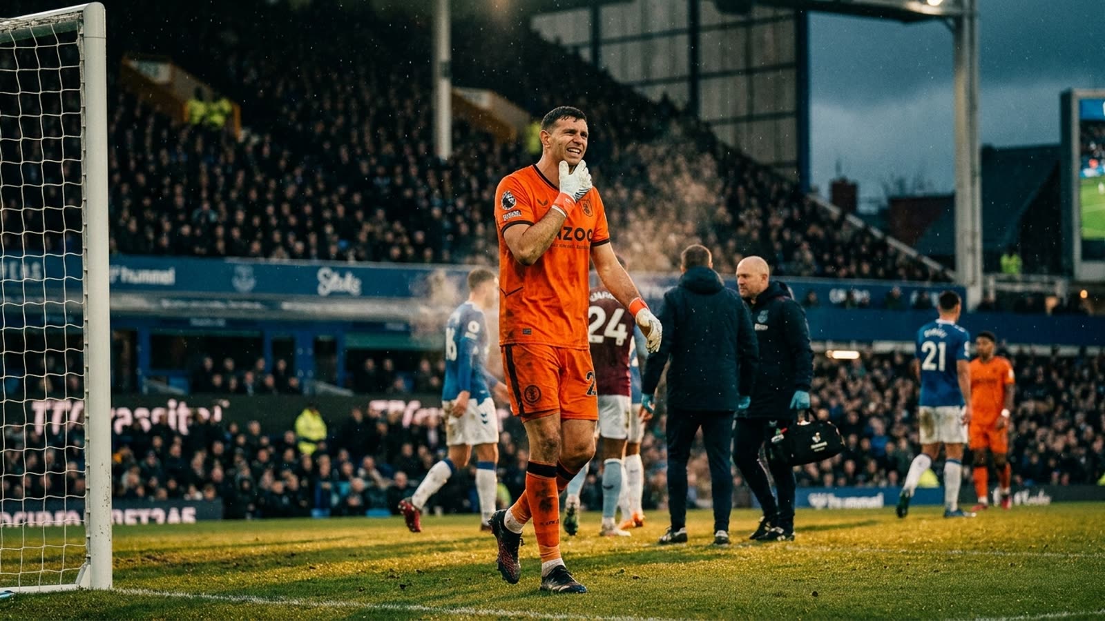 Emiliano Martinez breaks his jaw in Chelsea's win at Everton. The goalkeeper says he will return in weeks, which tells you everything about modern football's pain threshold.
