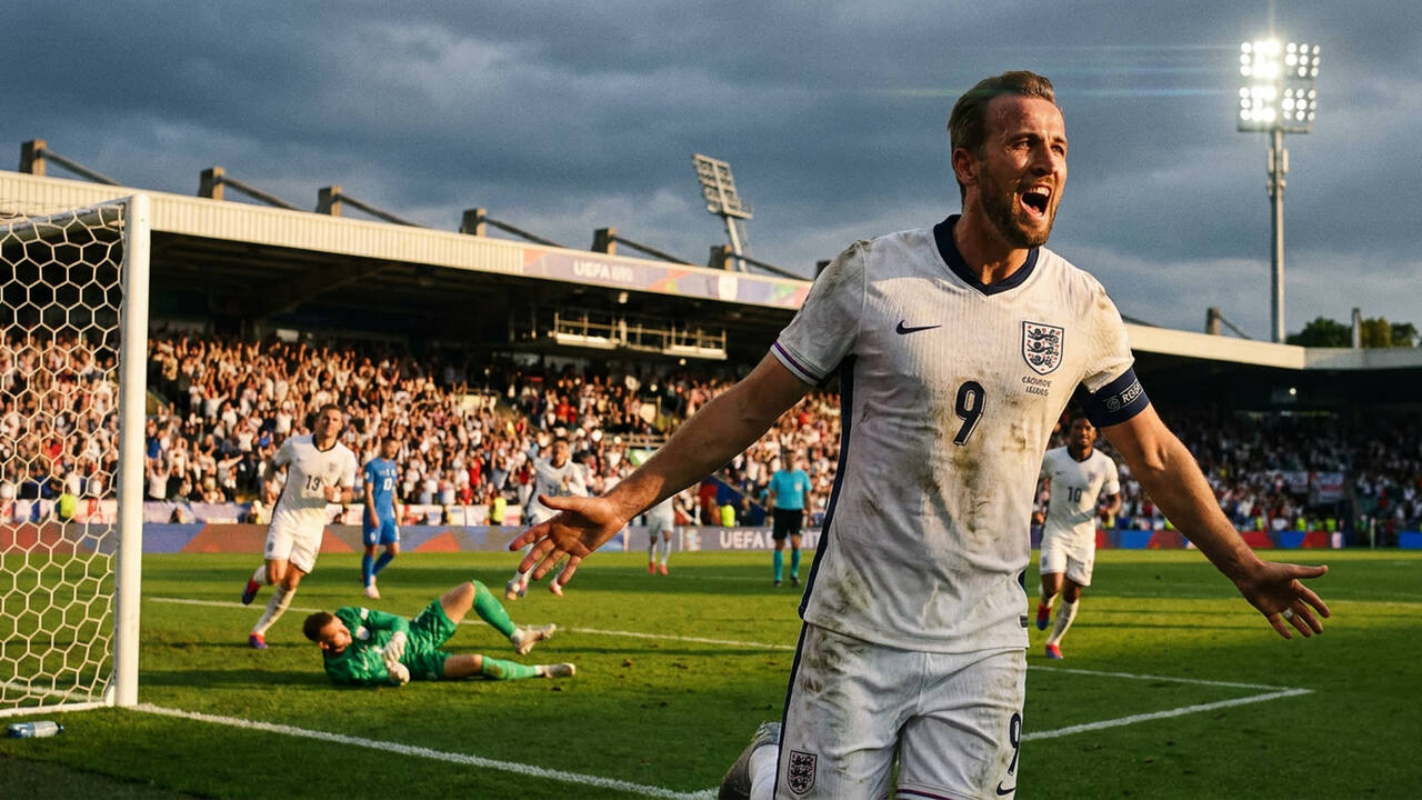 Harry Kane converts from the spot to settle English nerves. The captain's tournament has finally begun.