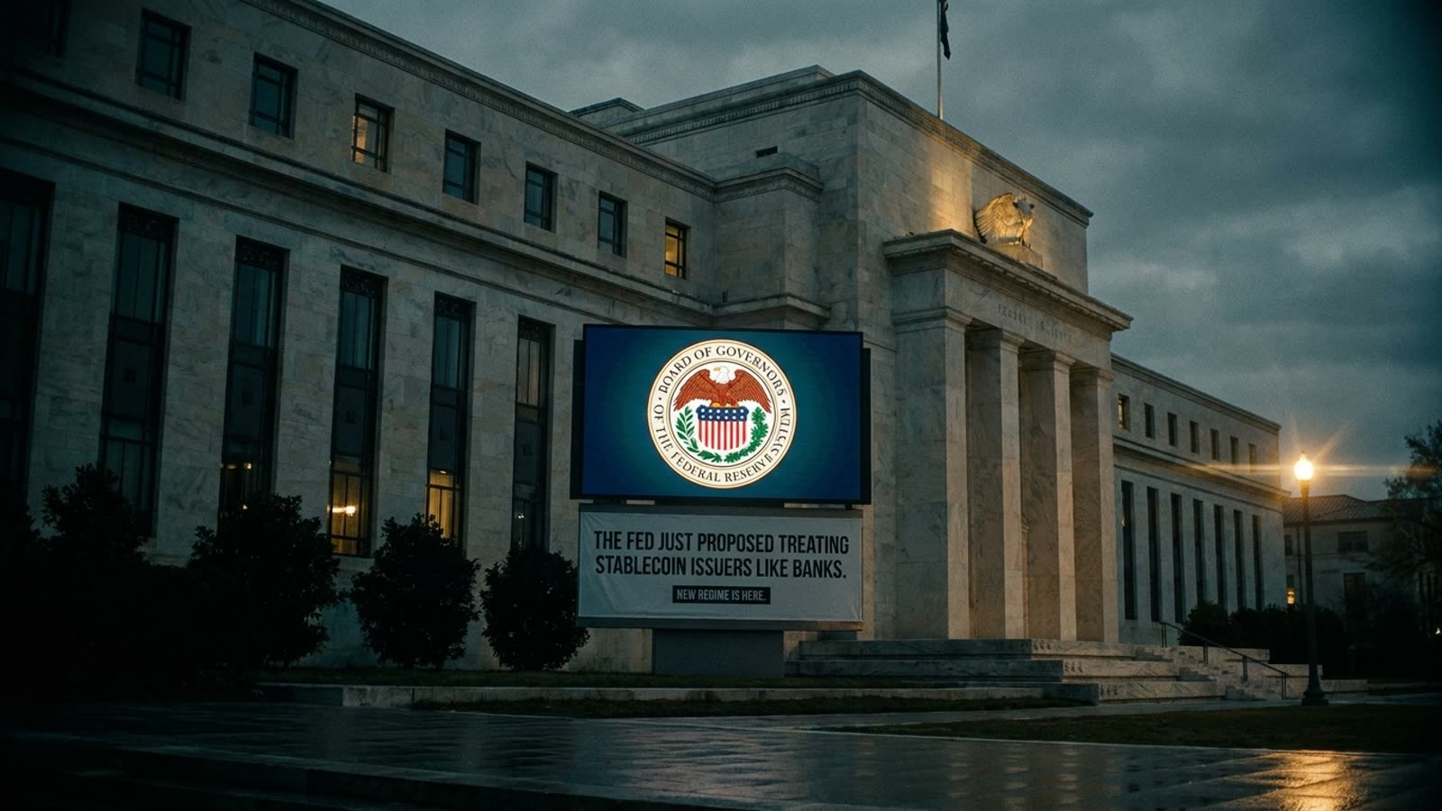The Fed just proposed treating stablecoin issuers like banks. That's exactly what they feared.