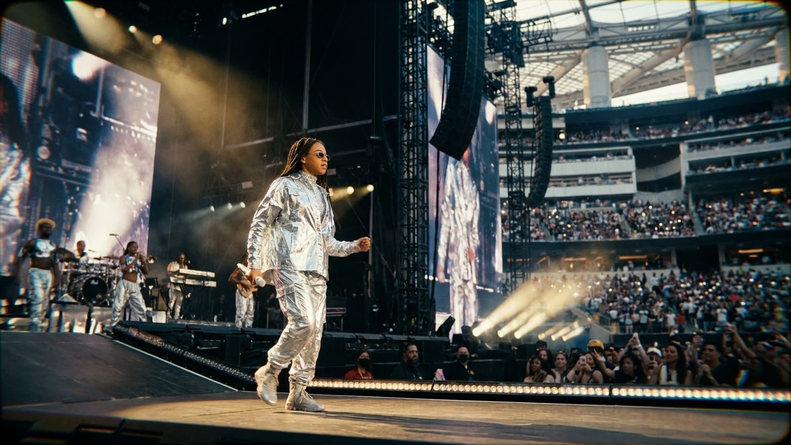 Jay-Z brought his daughter onstage at SoFi Stadium. The heir apparent is learning the family business.