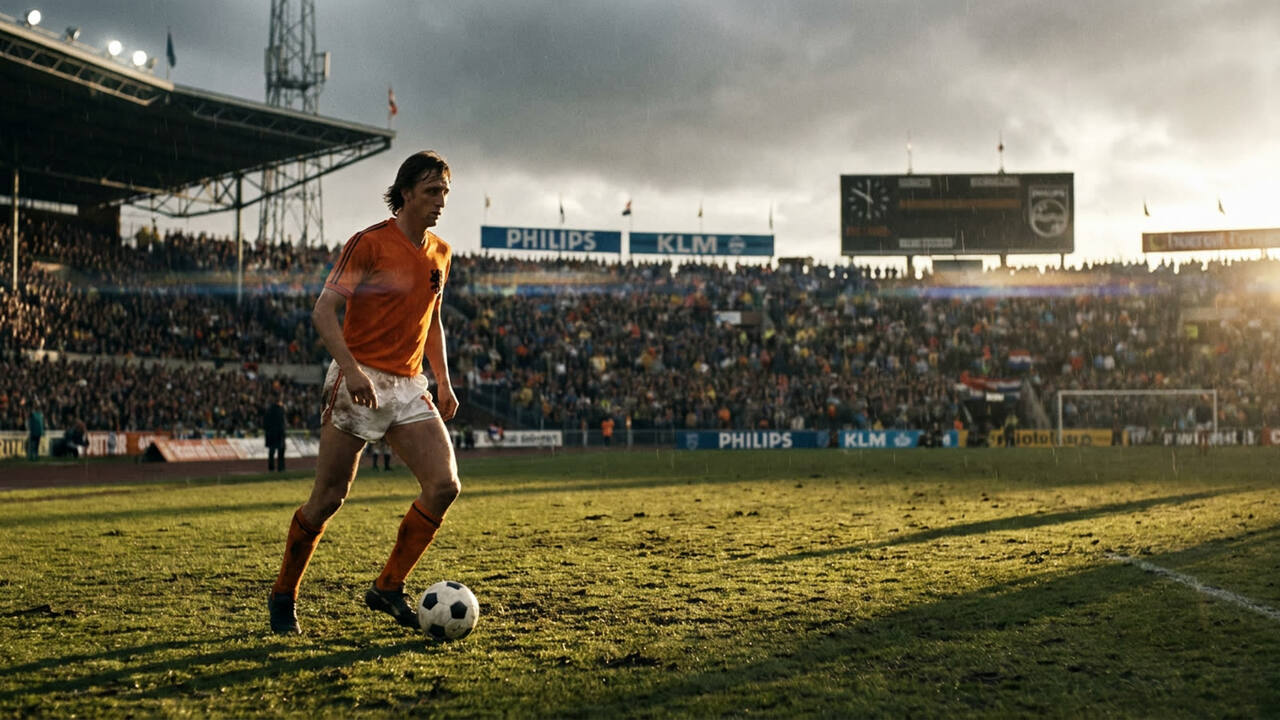 Johan Cruyff invented modern football without a tactics board. His revolution was philosophical before it was technical.