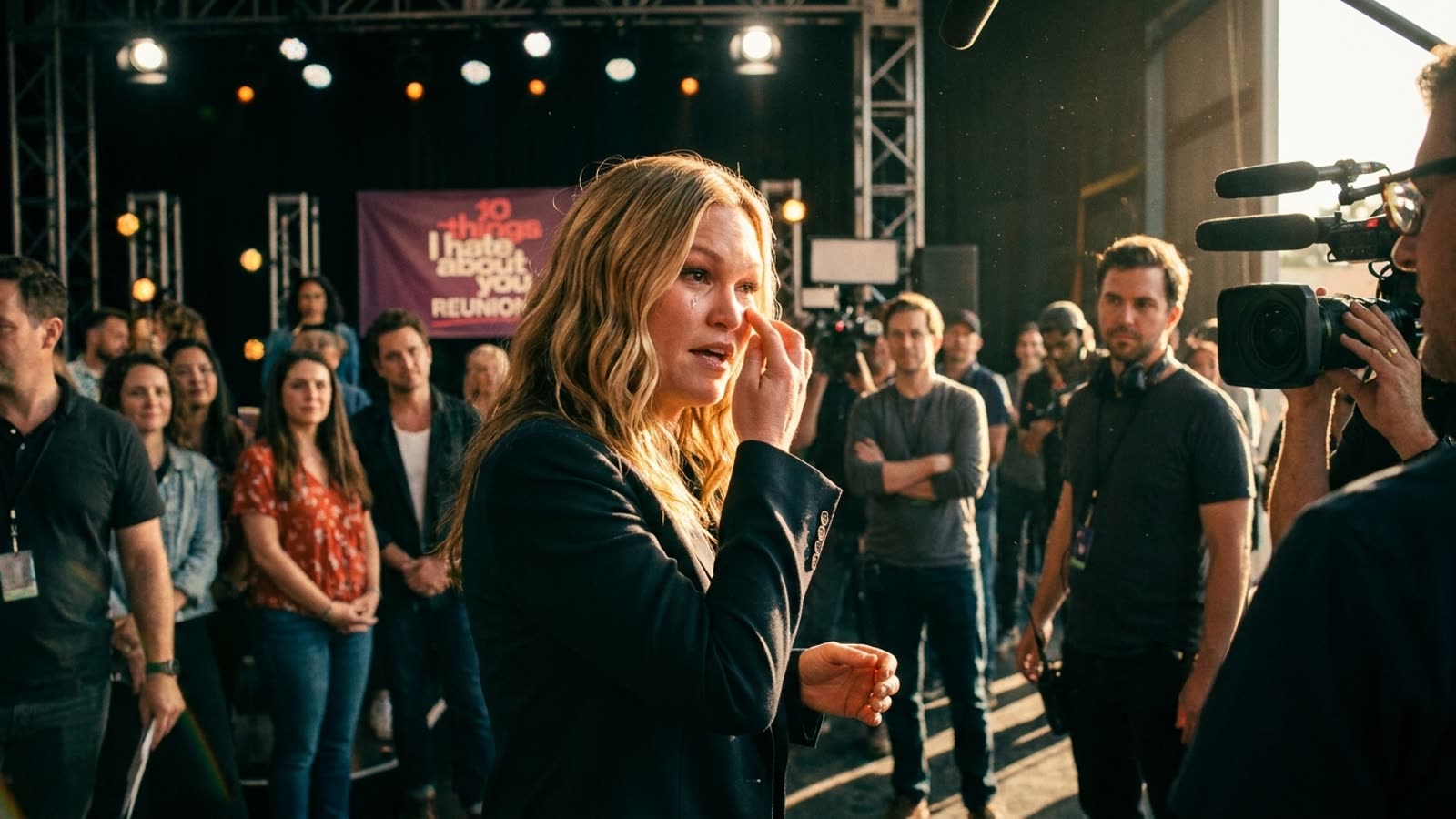 Julia Stiles brought the 1999 prom back to life. The tears were real, even if the occasion was reality TV.