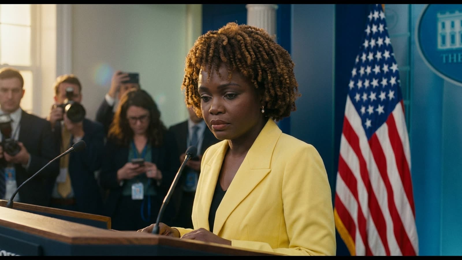 Karine Jean-Pierre is out at the White House. The Iran war's communications disaster finally claimed its first senior casualty.