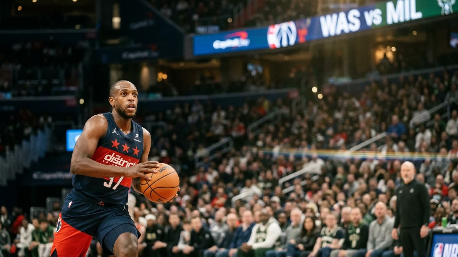 Khris Middleton to Washington in a six-team blockbuster. The NBA's summer of salary gymnastics has begun.
