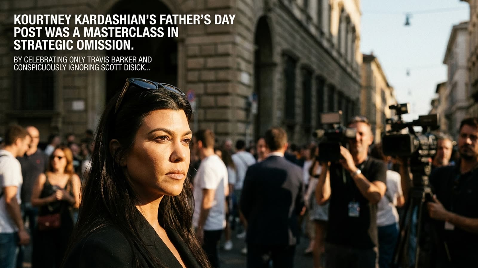 Kourtney Kardashian's Father's Day post was a masterclass in strategic omission. The Kardashians have always understood that silence speaks louder than words.