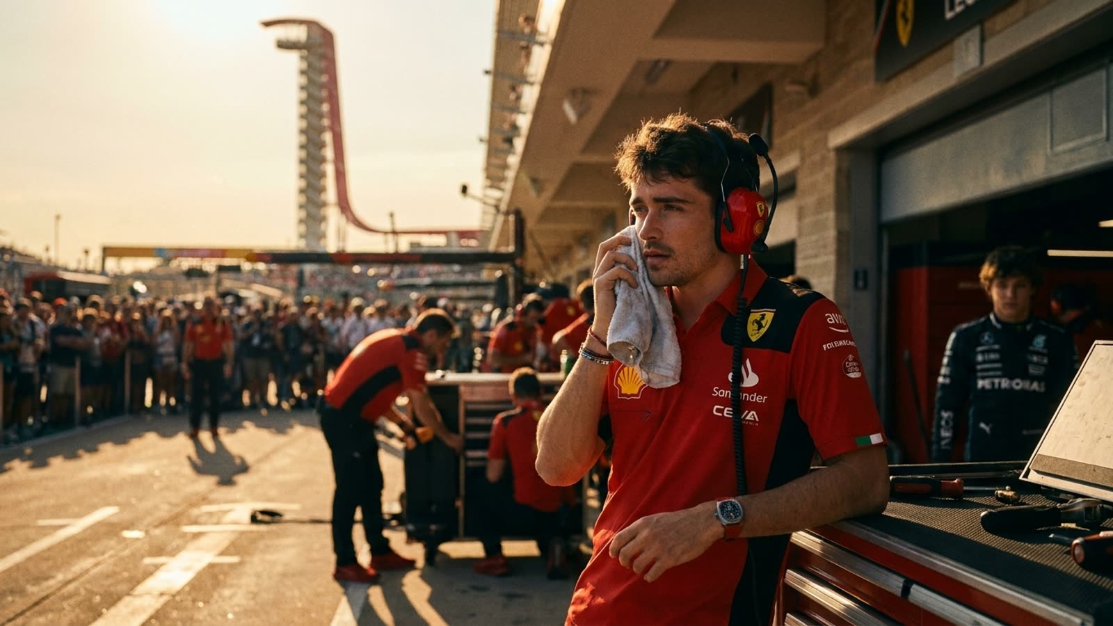 Charles Leclerc topped practice in Austin. The real story is the teenager chasing him.
