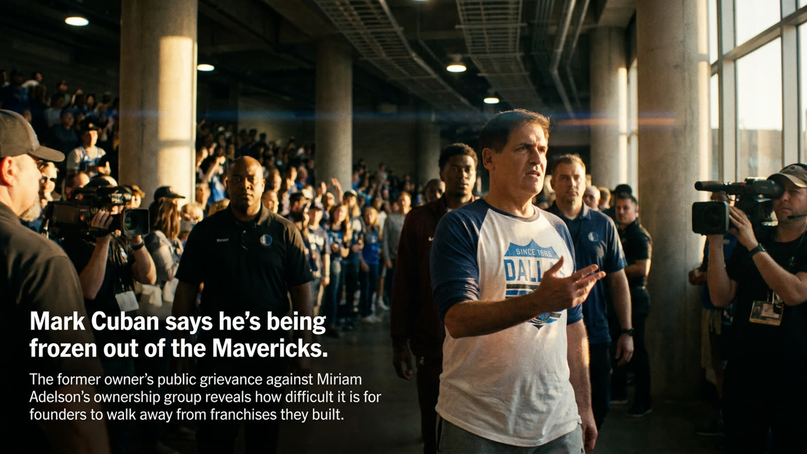 Mark Cuban says he's being frozen out of the Mavericks. The billionaire sold the team eighteen months ago and still can't let go.