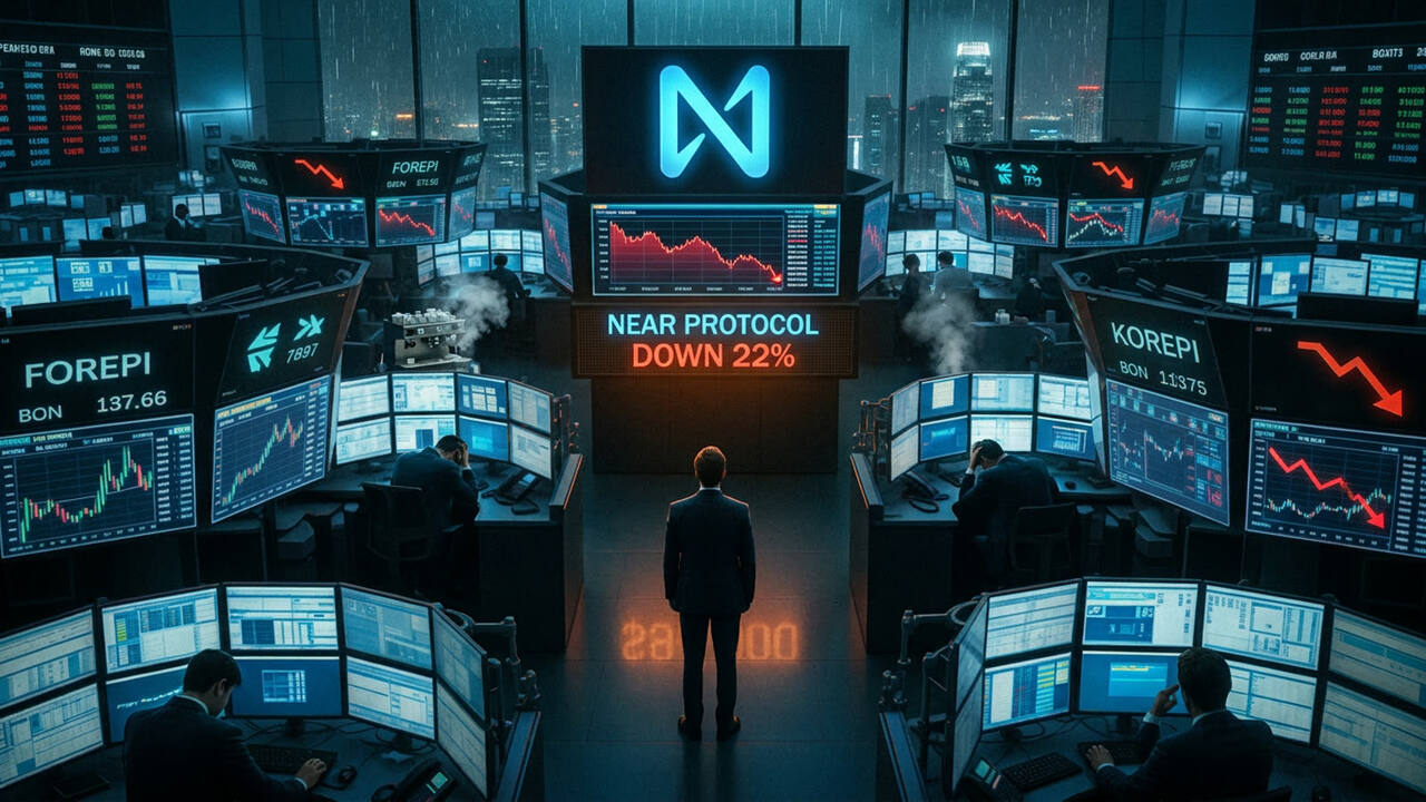 NEAR Protocol crashes 22% as the AI-blockchain thesis hits a wall. The 'chain abstraction' dream is getting abstracted away.