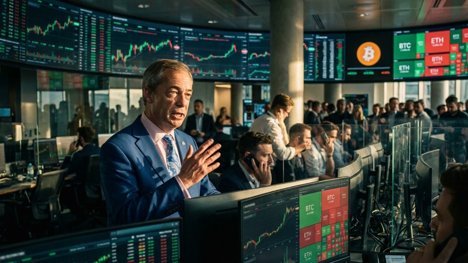 Nigel Farage allegedly lobbied the Bank of England for a crypto donor. The populist playbook meets monetary policy.