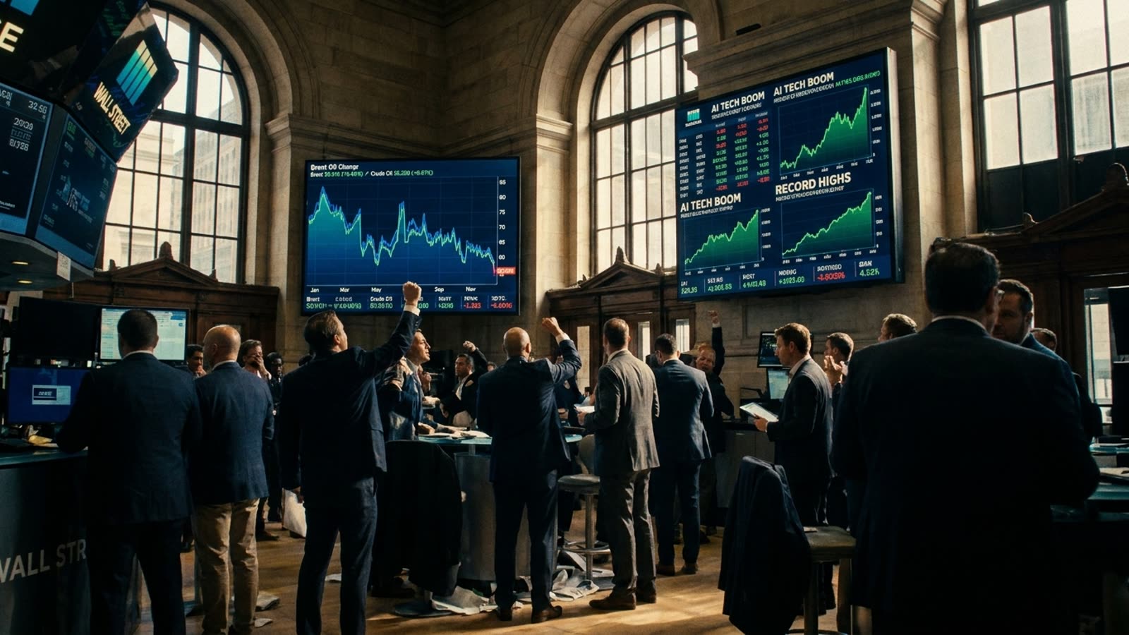 Oil heads for its steepest weekly drop in months as Hormuz diplomacy advances. Wall Street, meanwhile, is too busy celebrating AI to notice.