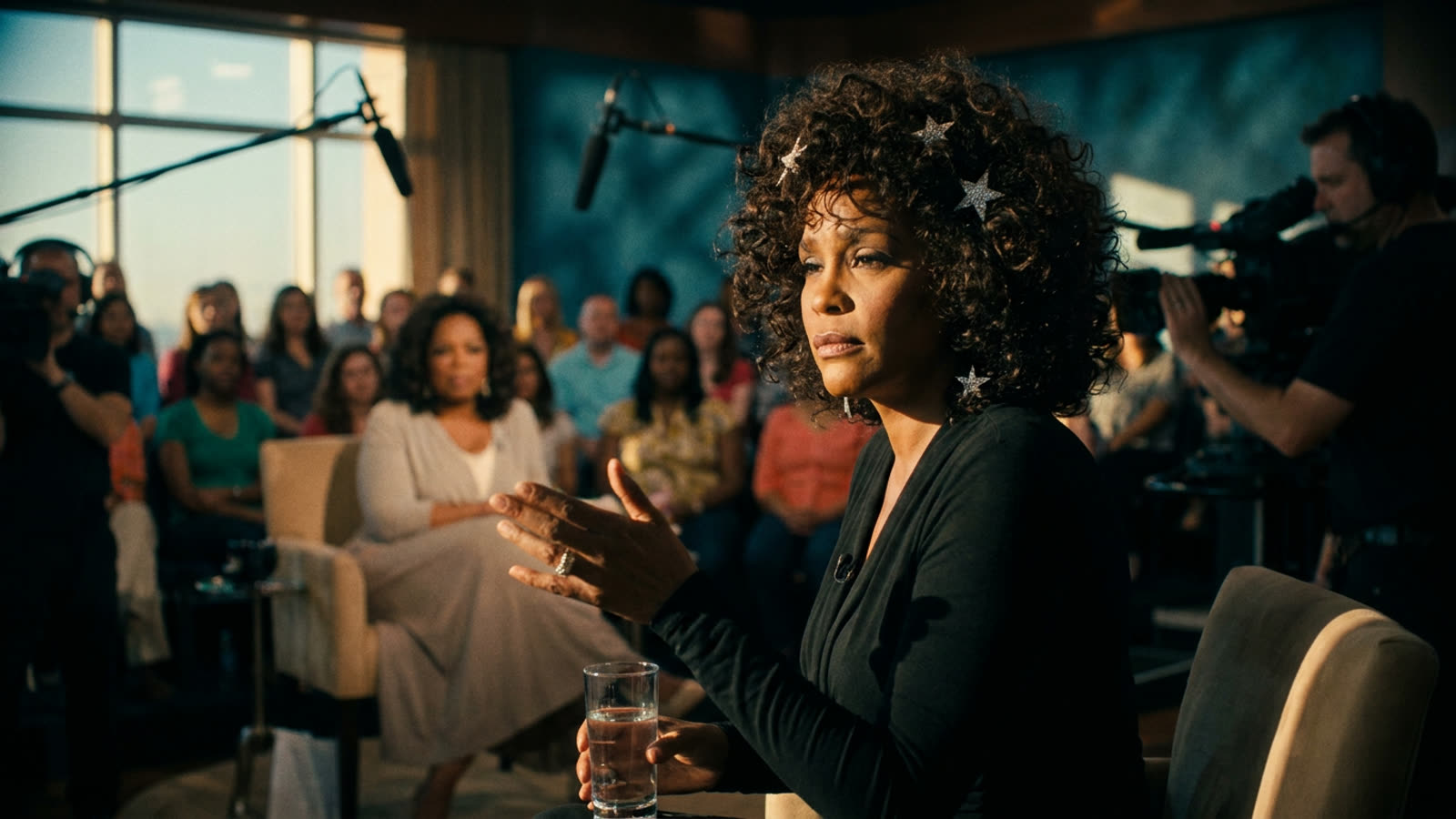 Oprah reveals Whitney Houston was high during their interview. The confession exposes how celebrity television always negotiated with addiction.