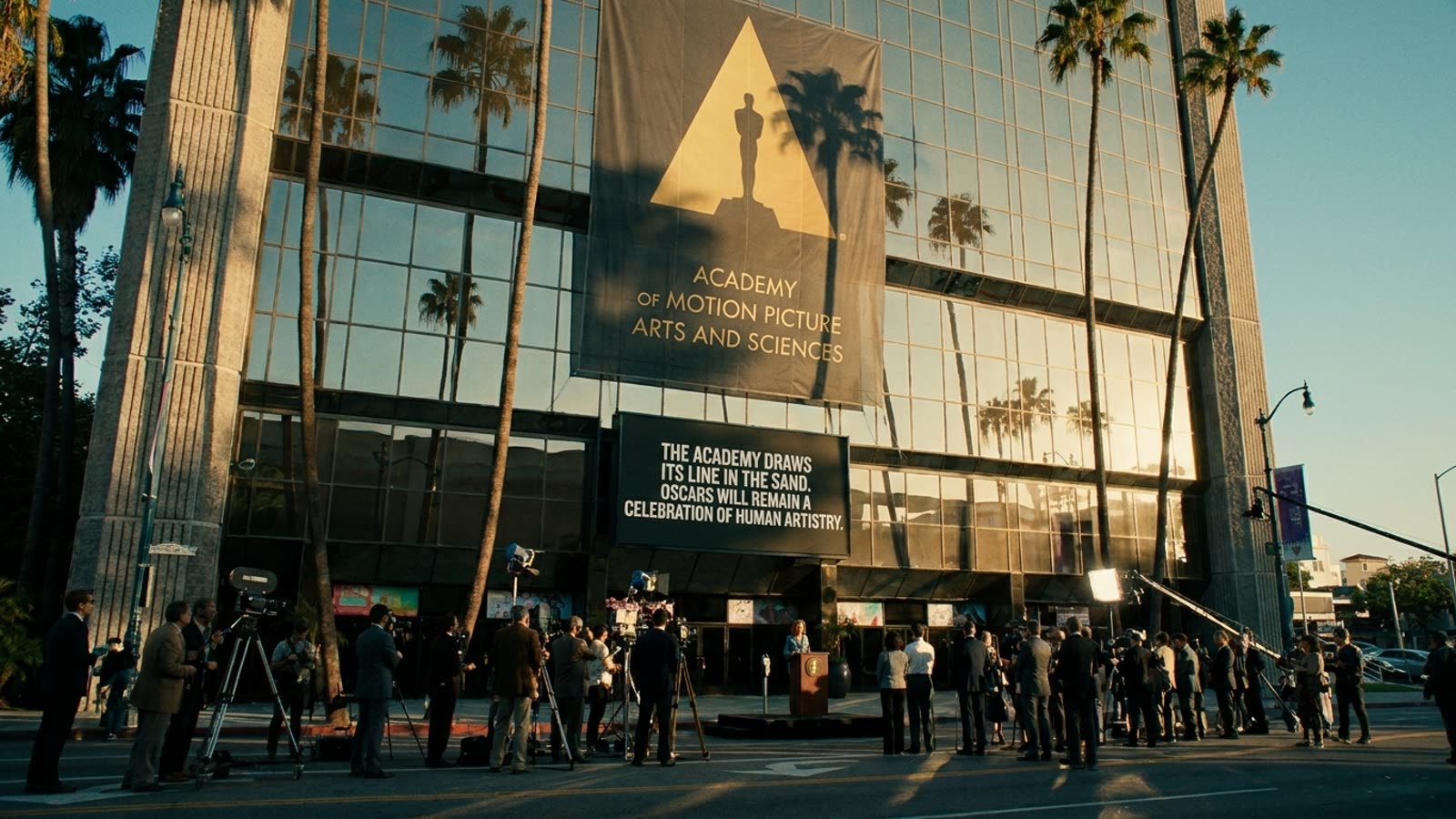 The Academy draws its line in the sand. Oscars will remain a celebration of human artistry, even as AI rewrites Hollywood's playbook.