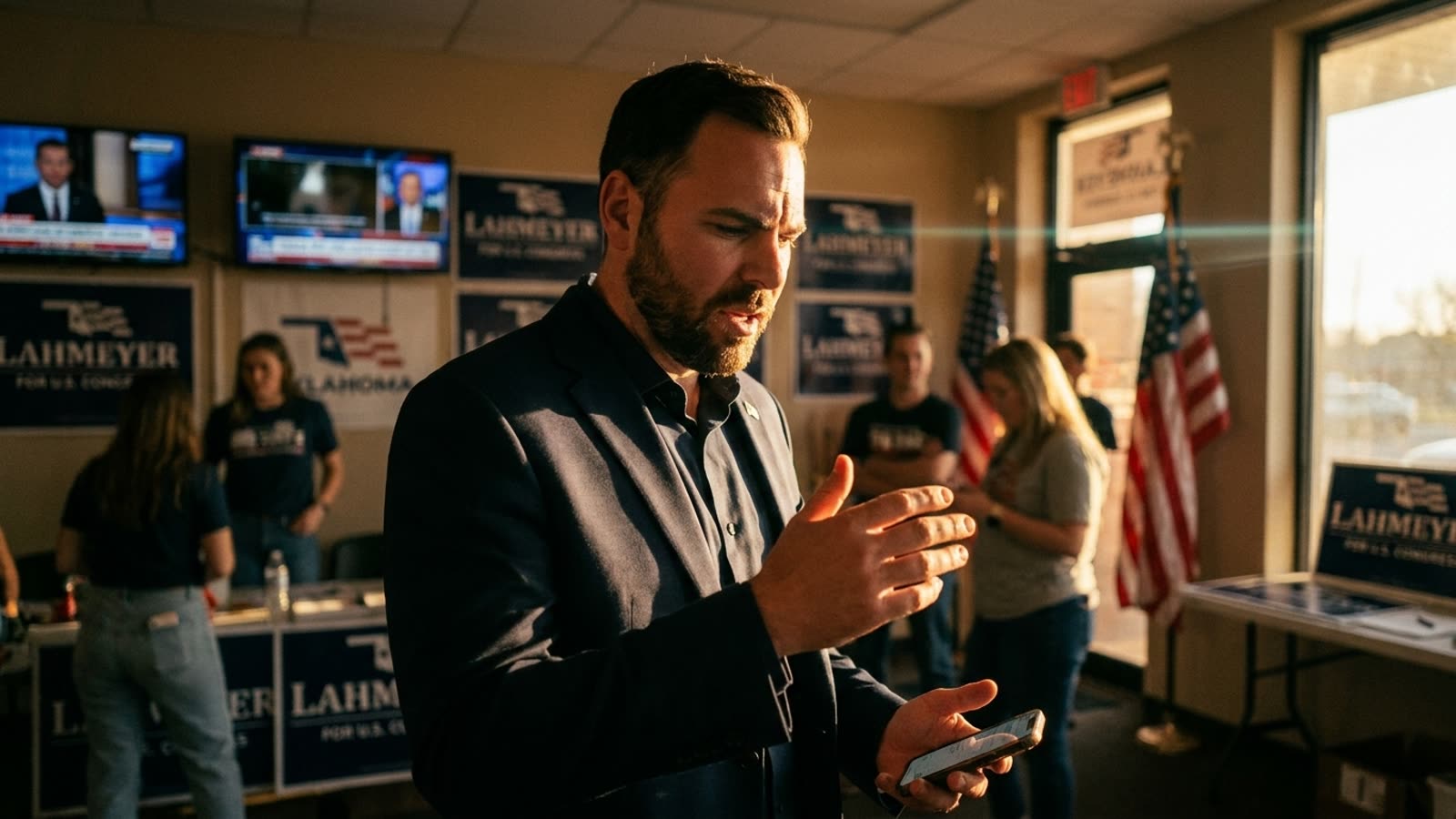 The pastor who blessed Trump's return now blesses himself out. Jackson Lahmeyer's congressional bid dies by screenshot.