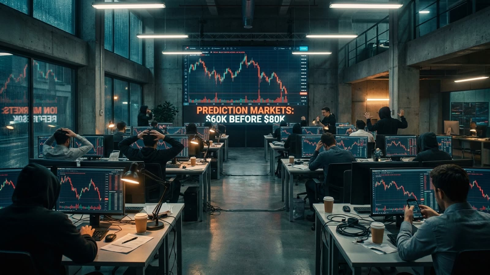 Prediction markets are betting Bitcoin's pain isn't over. The crowd sees $60,000 before it sees $80,000.