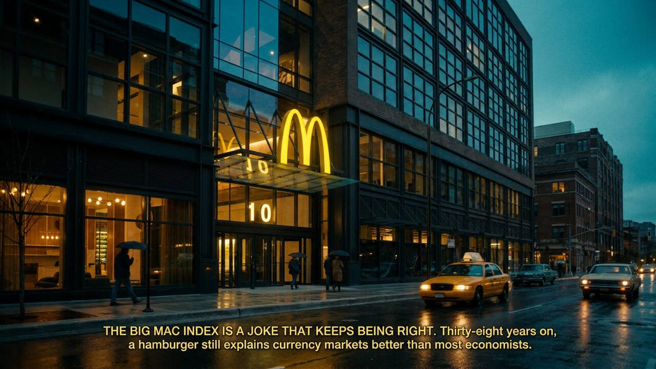 The Big Mac Index is a joke that keeps being right. Thirty-eight years on, a hamburger still explains currency markets better than most economists.