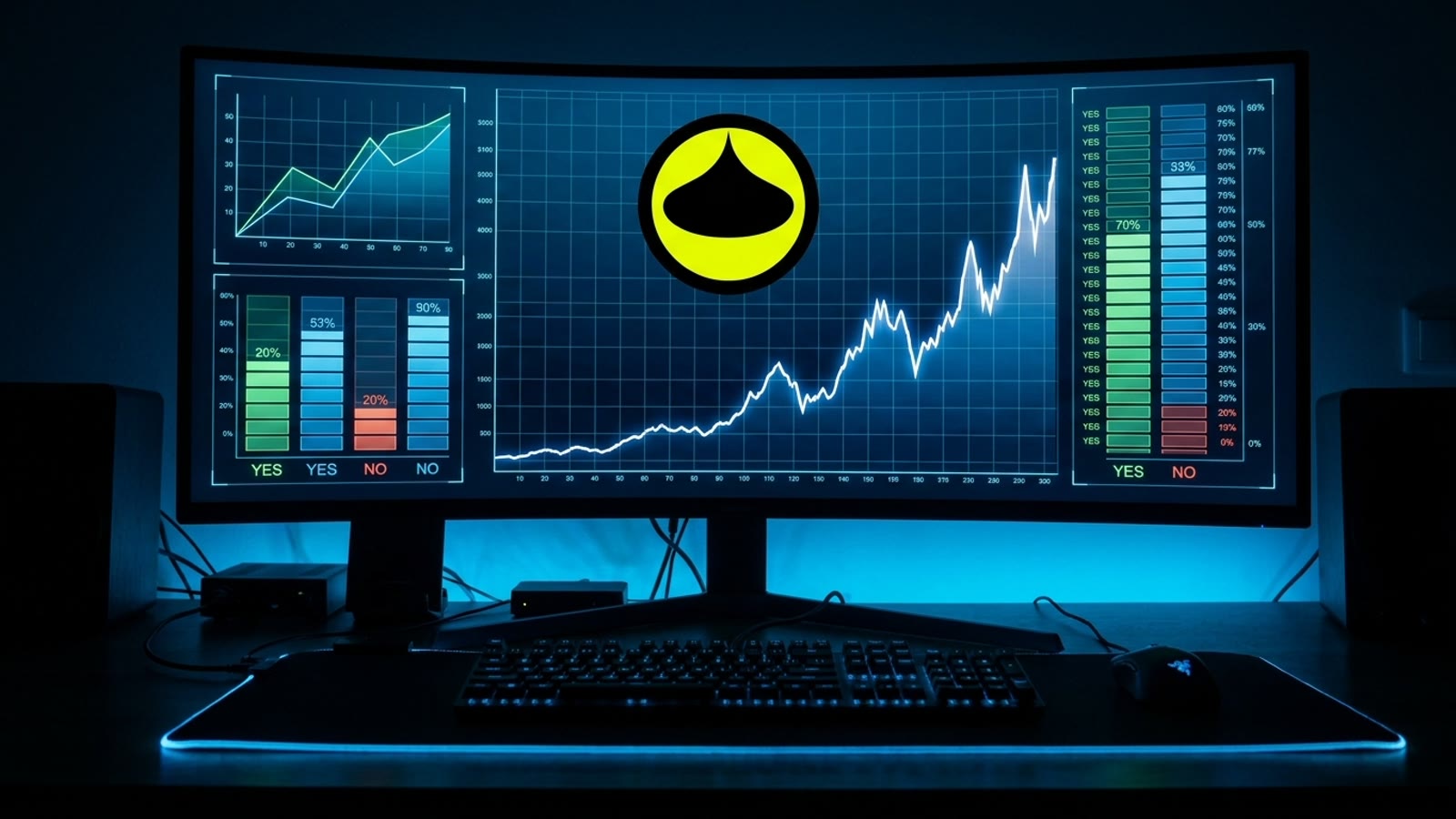 Rain is having a moment. The prediction-market token just cracked the top 20.