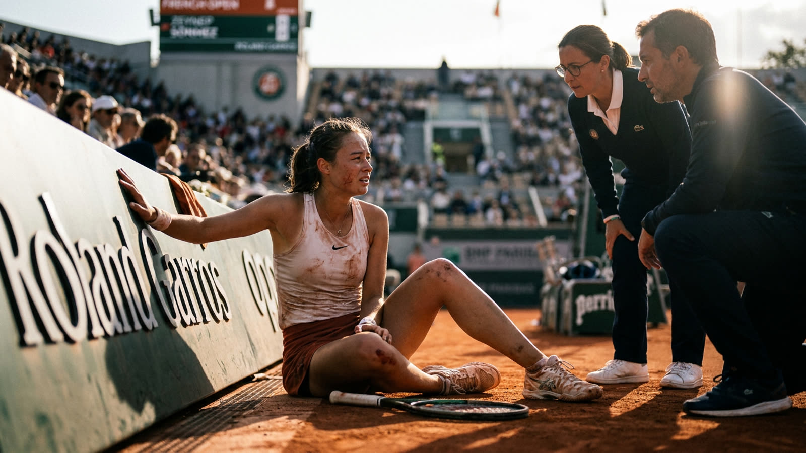 A Turkish teenager's French Open dream ends in a tangle of courtside advertising. Roland Garros has a safety problem it refuses to acknowledge.