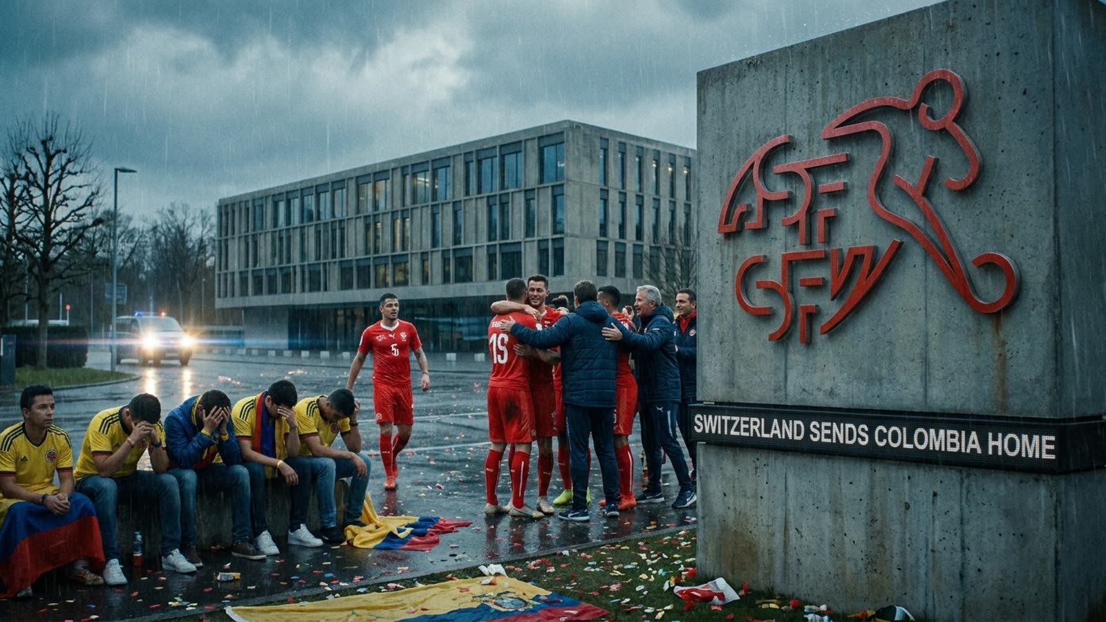 Switzerland sends Colombia home. The tournament's dark horse just found its stride.