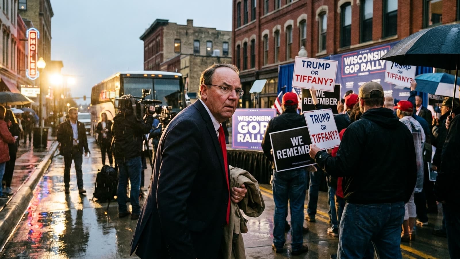 Tom Tiffany is running away from Donald Trump. It won't work.