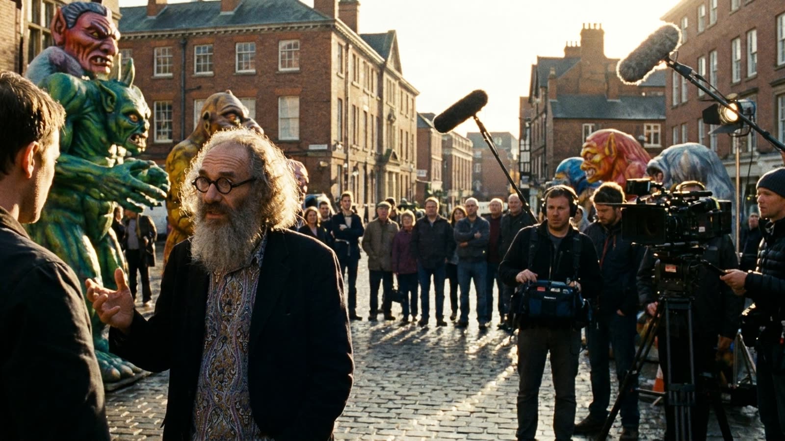Tony Kaye is making a five-minute film about Leicester's giant monster sculptures. It might be the strangest project of his career.