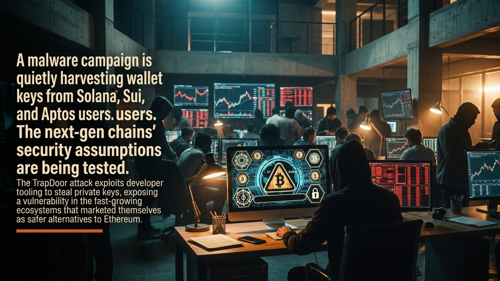 A malware campaign is quietly harvesting wallet keys from Solana, Sui, and Aptos users. The next-gen chains' security assumptions are being tested.