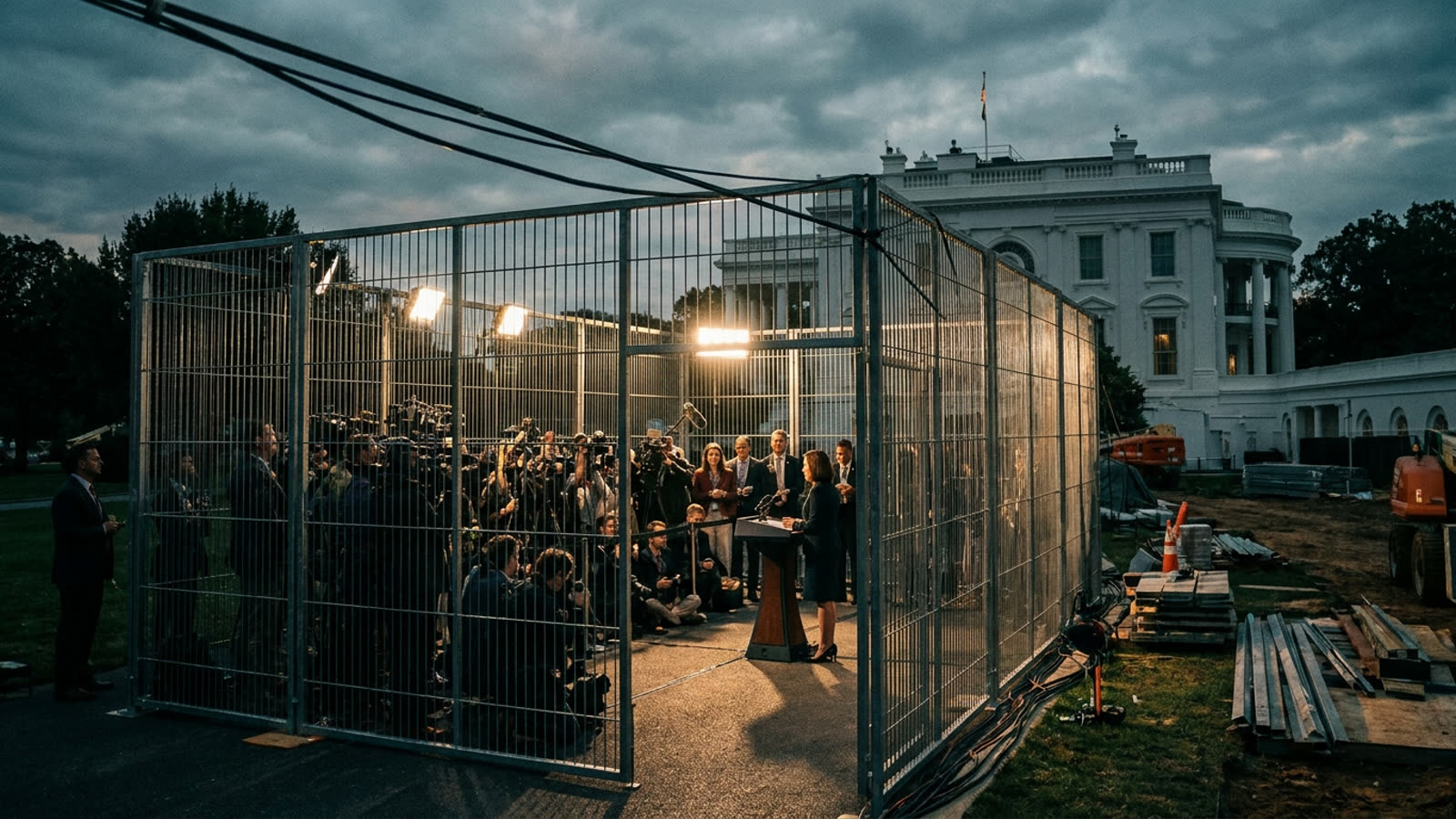 Trump is building a cage on the White House lawn. The symbolism is the point.