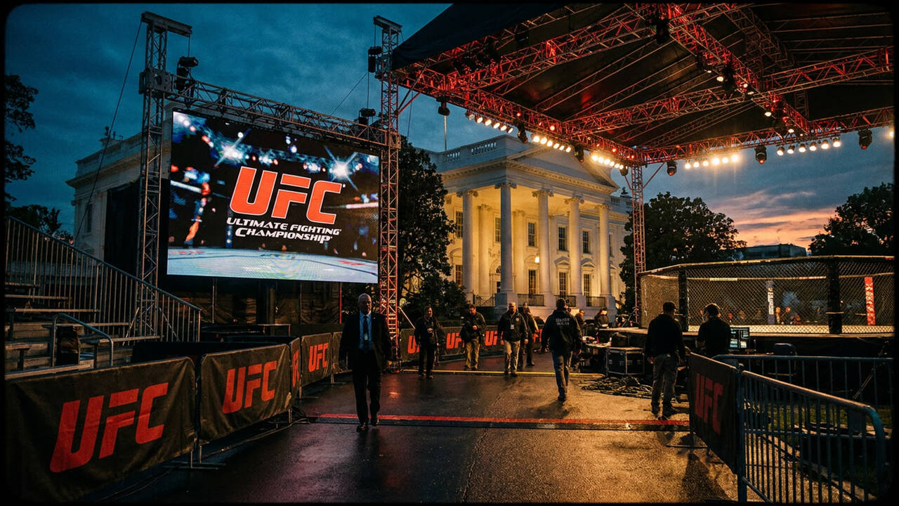 The White House wants to host UFC fights. The merger of politics and spectacle is now complete.