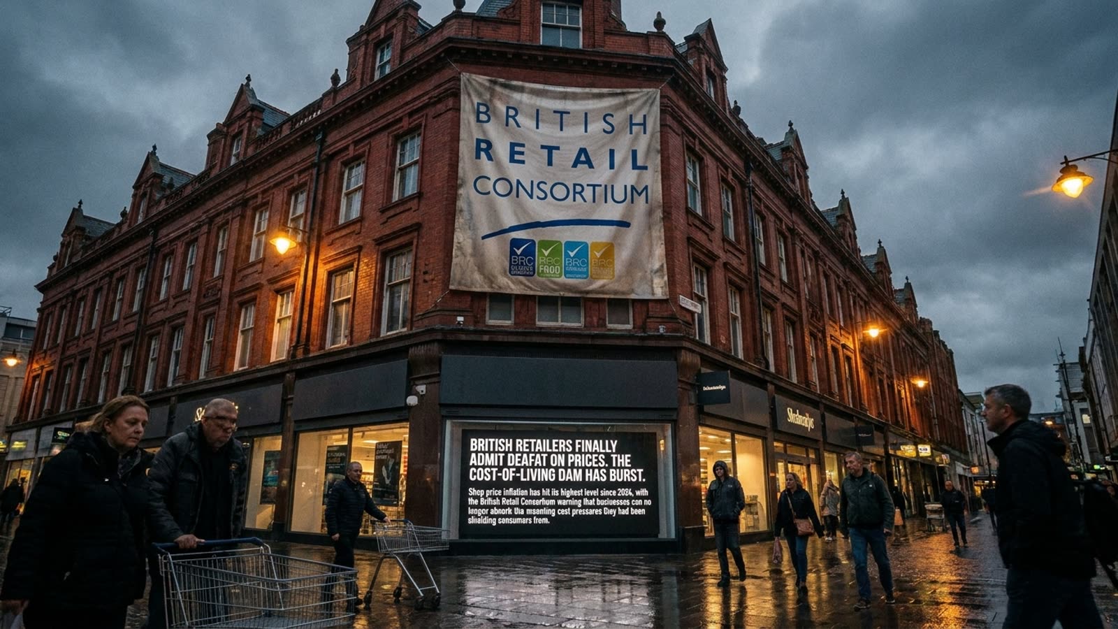 British retailers finally admit defeat on prices. The cost-of-living dam has burst.