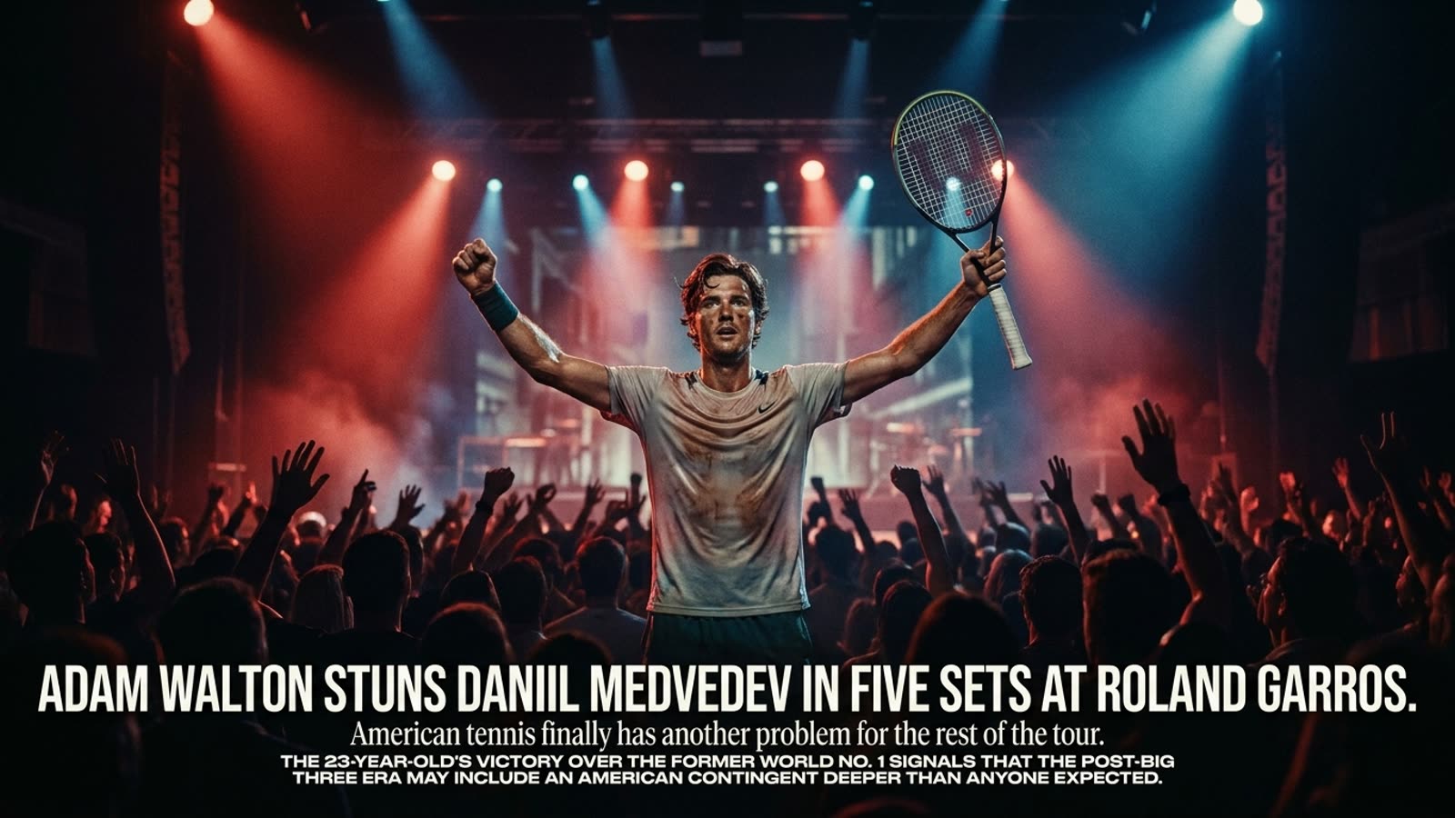 Adam Walton stuns Daniil Medvedev in five sets at Roland Garros. American tennis finally has another problem for the rest of the tour.