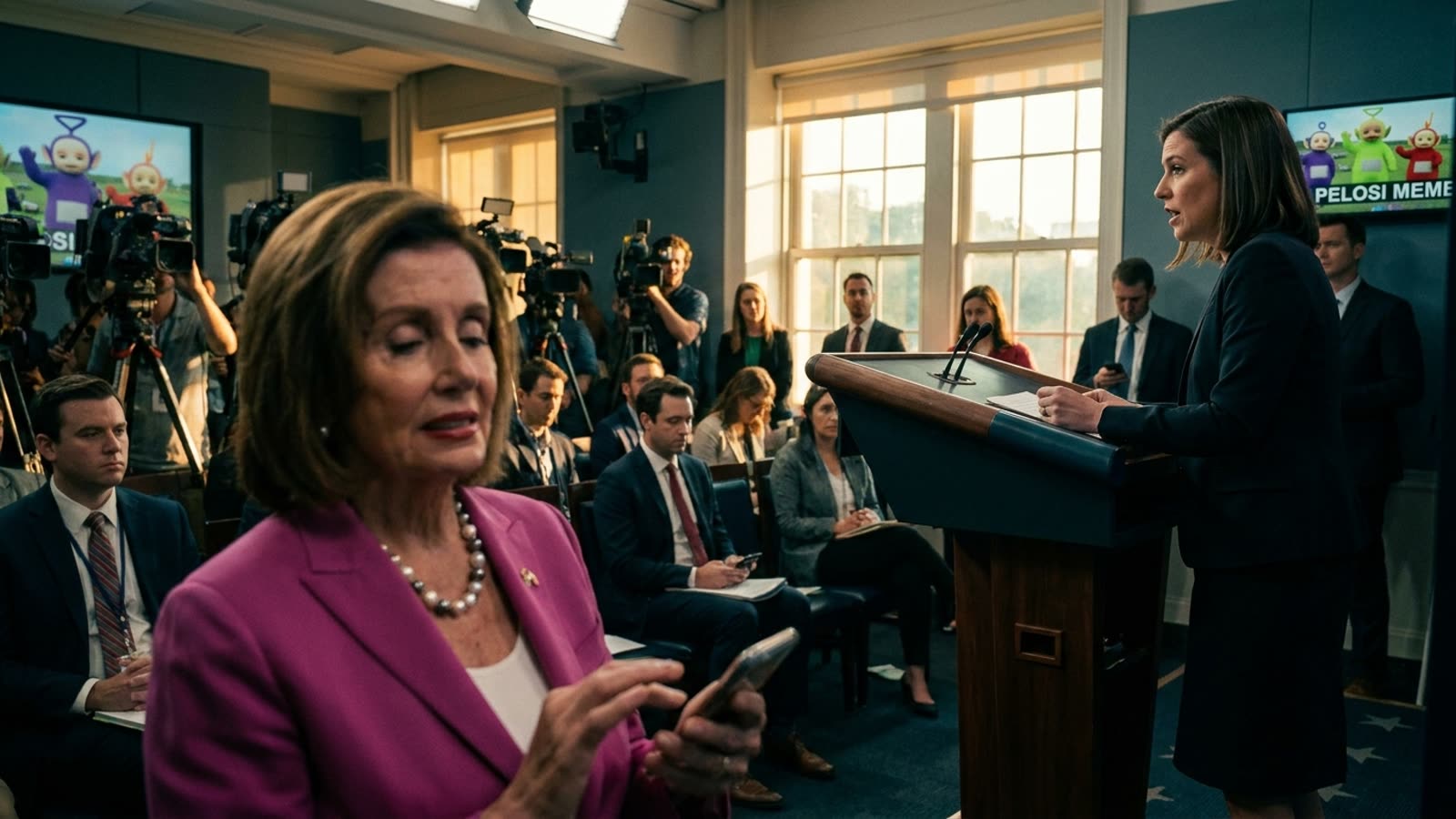 The White House Made a Teletubbies Meme About Nancy Pelosi. It's Exactly as Undignified as It Sounds.