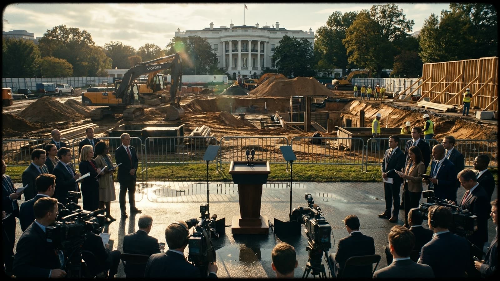 Trump Is Building a Cage on the White House Lawn. The metaphor writes itself.