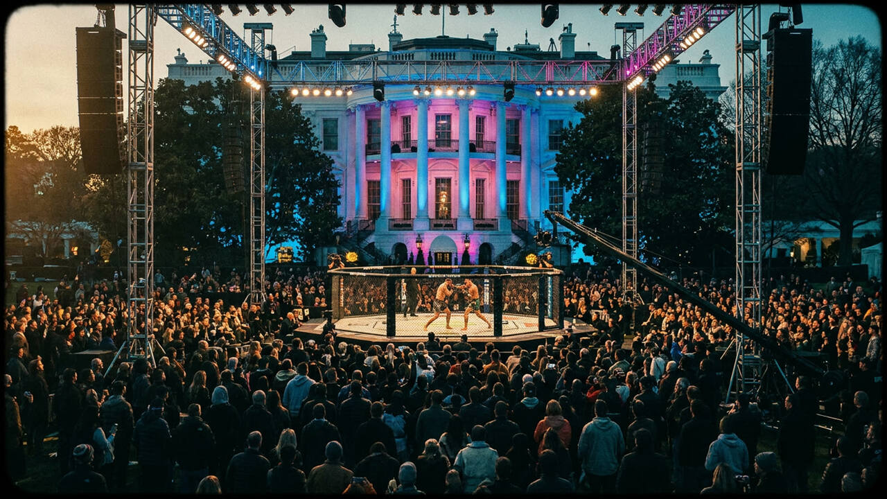 The White House is hosting cage fights tonight. The symbolism writes itself.