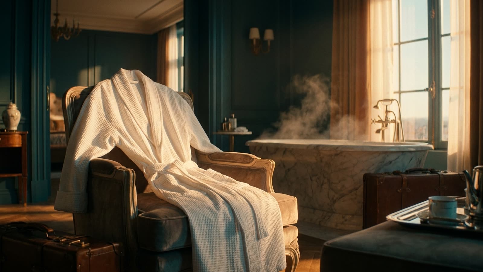 The hotel bathrobe is a masterclass in manufactured desire. You will never replicate it at home, and that's the point.