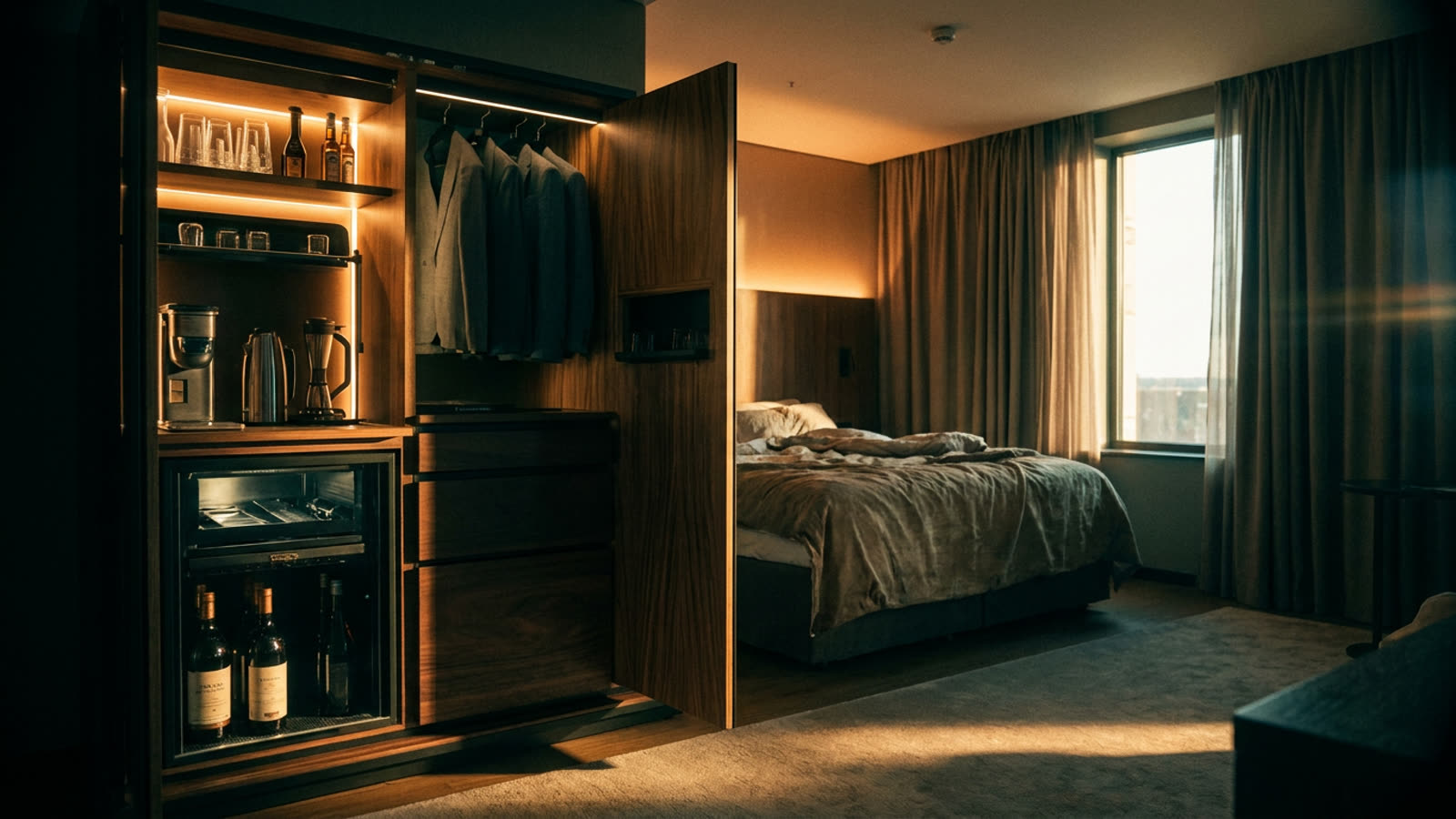 The hotel minibar is a monument to a vanished world. It persists anyway.