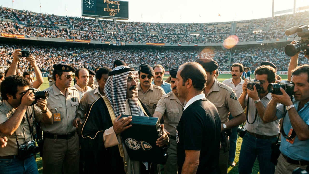 The day a sheikh walked onto the pitch and stopped the World Cup. FIFA's strangest intervention remains a cautionary tale about power and football.